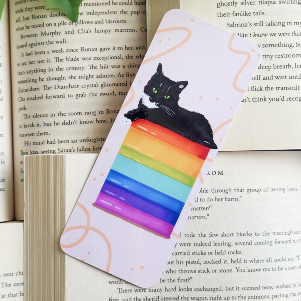 Rainbow books bookmark