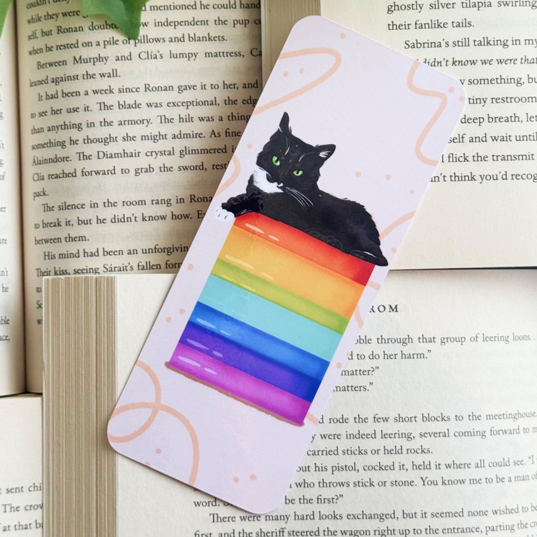 Rainbow books bookmark