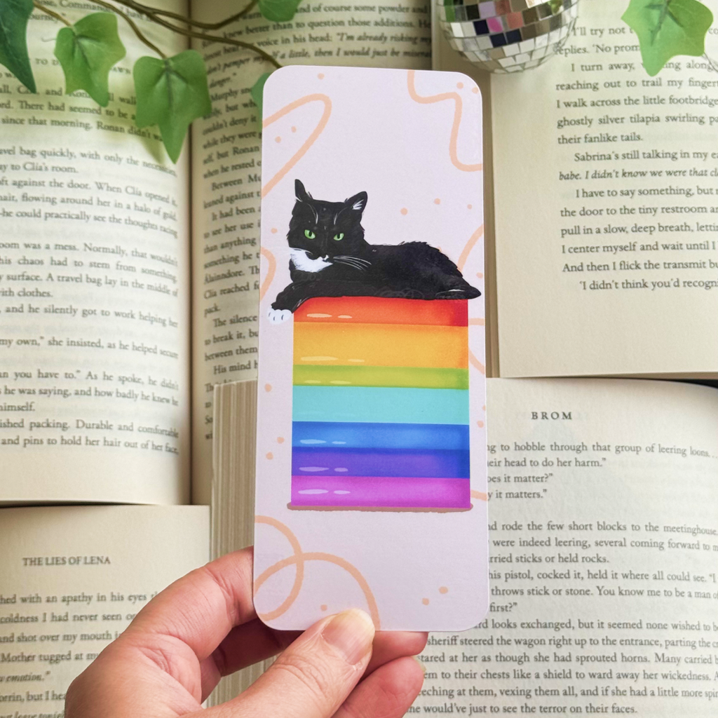 Rainbow books bookmark
