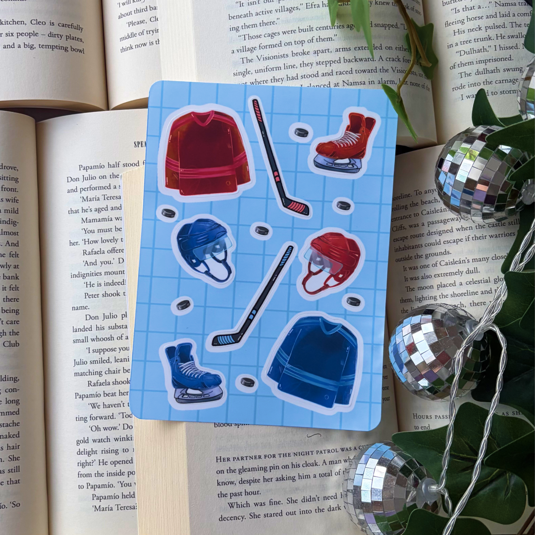 Hockey Player Sticker sheet