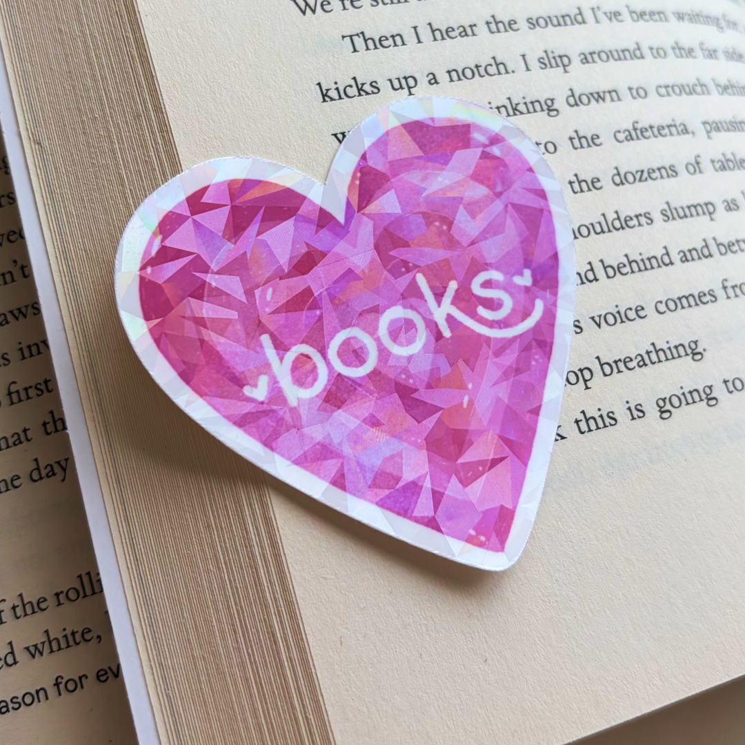 Books Heart Sticker