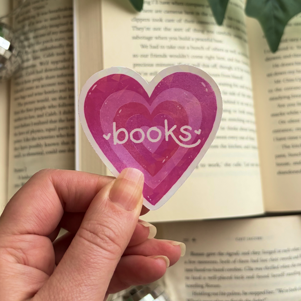 Books Heart Sticker