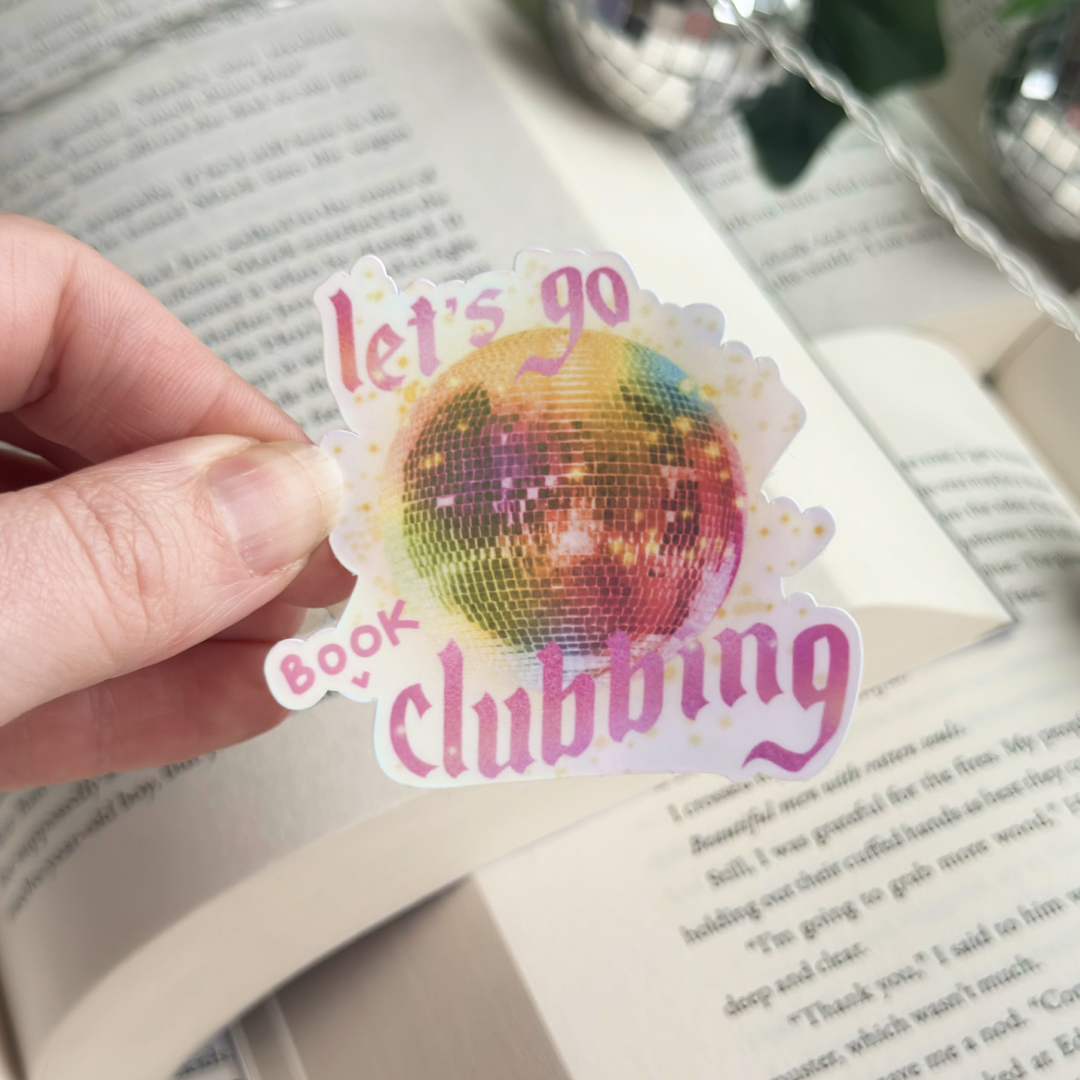 Let's Go Book Clubbing Sticker
