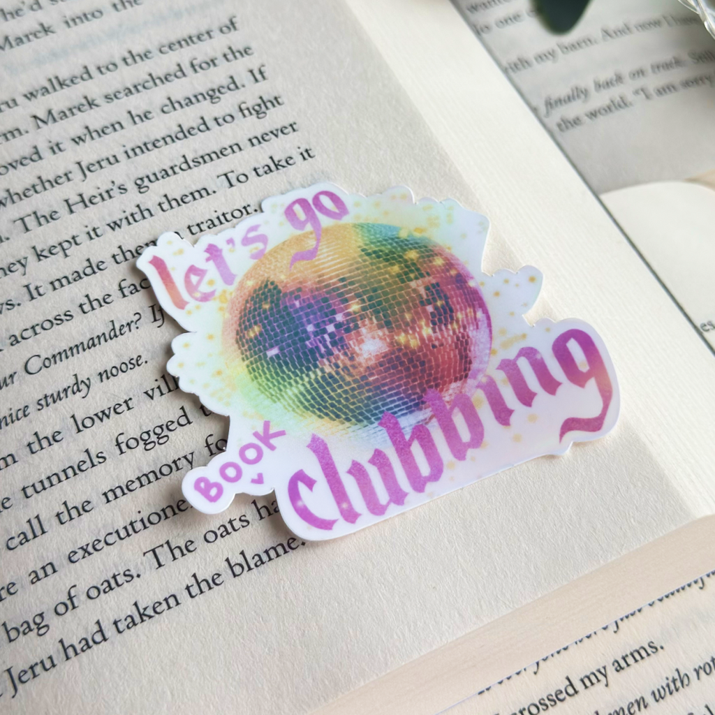 Let's Go Book Clubbing Sticker