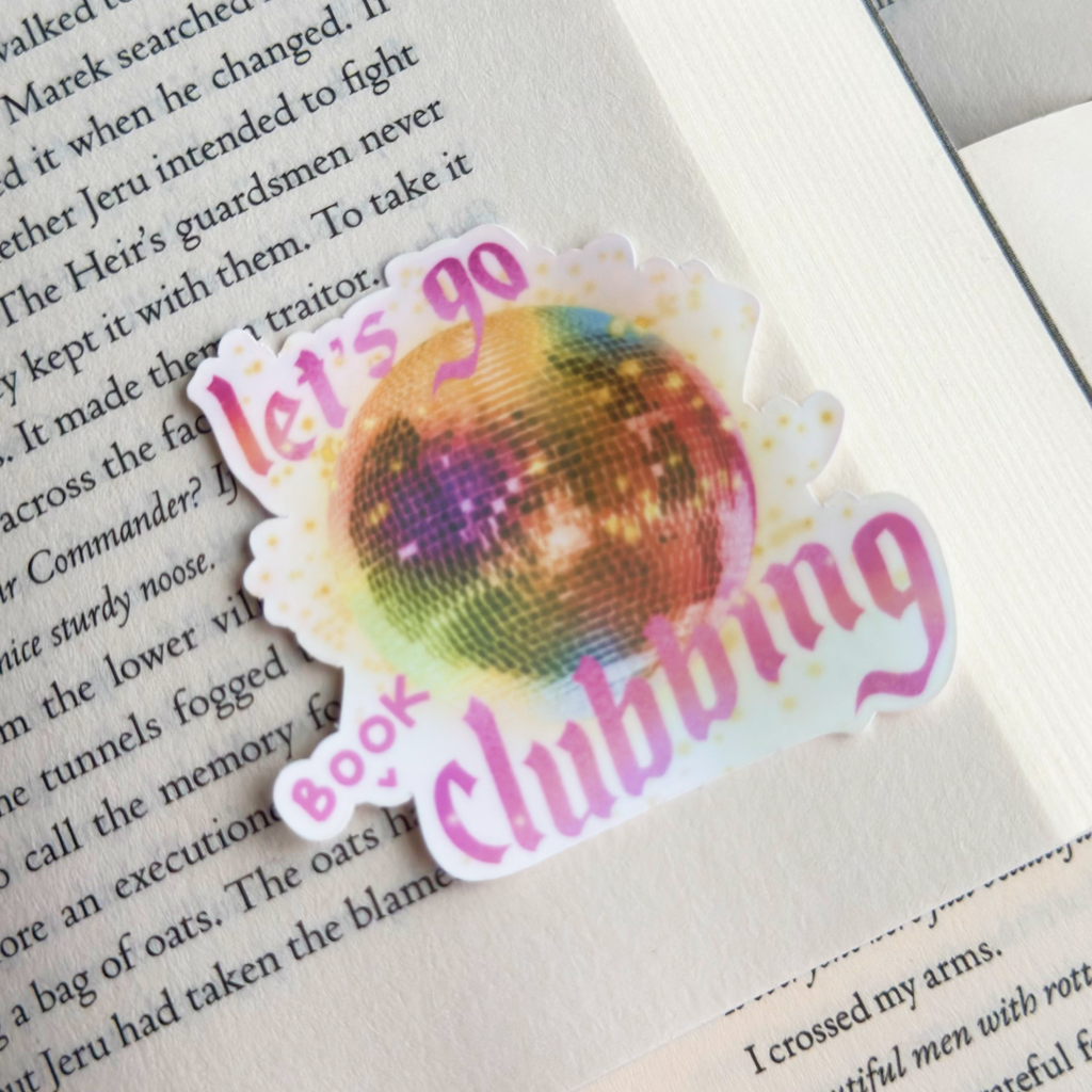 Let's Go Book Clubbing Sticker