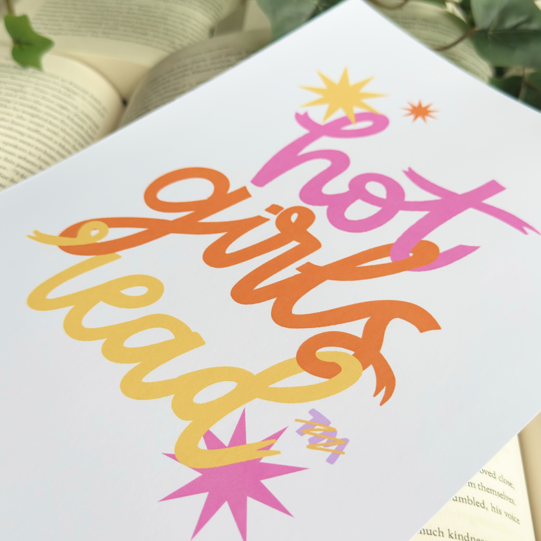 Hot Girls Read Not Trademarked Print
