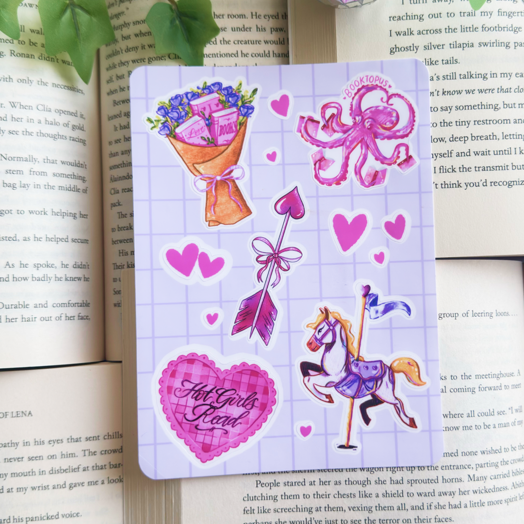 Book lovers sticker sheet