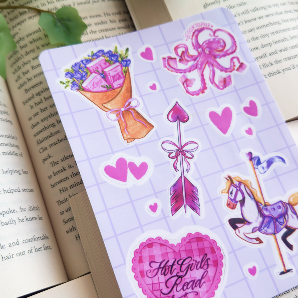 Book lovers sticker sheet