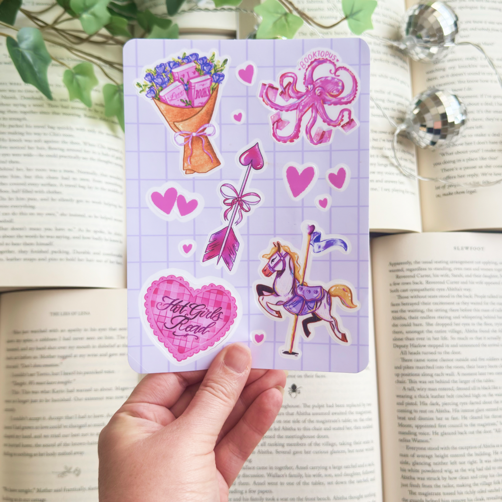 Book lovers sticker sheet