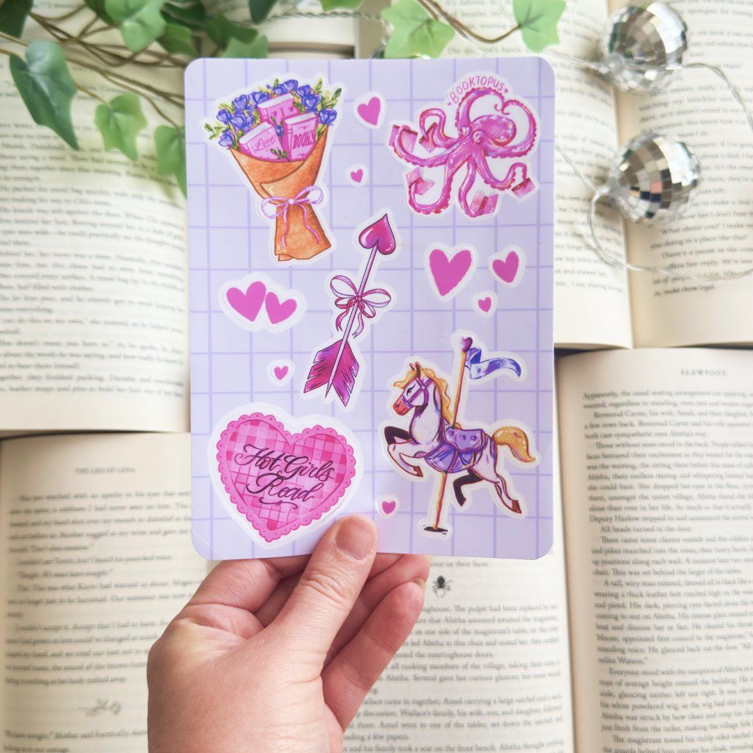 Book lovers sticker sheet